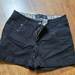 Gloria Vanderbilt Black Jean Shorts